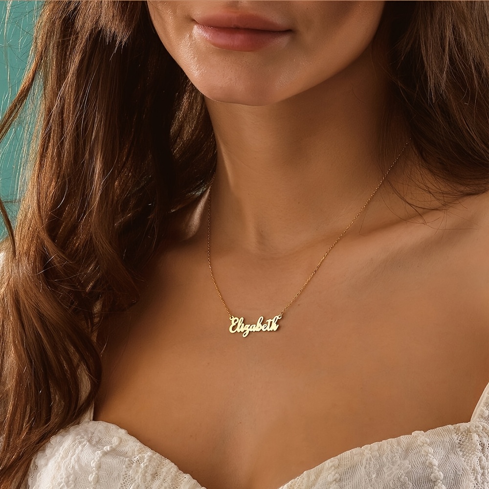 Custom Exquisite Name Pendant Necklace, Stainless Steel
